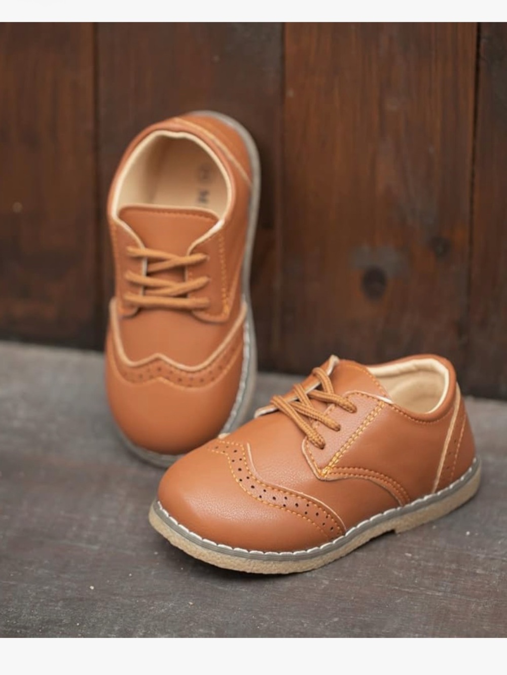 Brown Toddler Leather Shoes Size 5